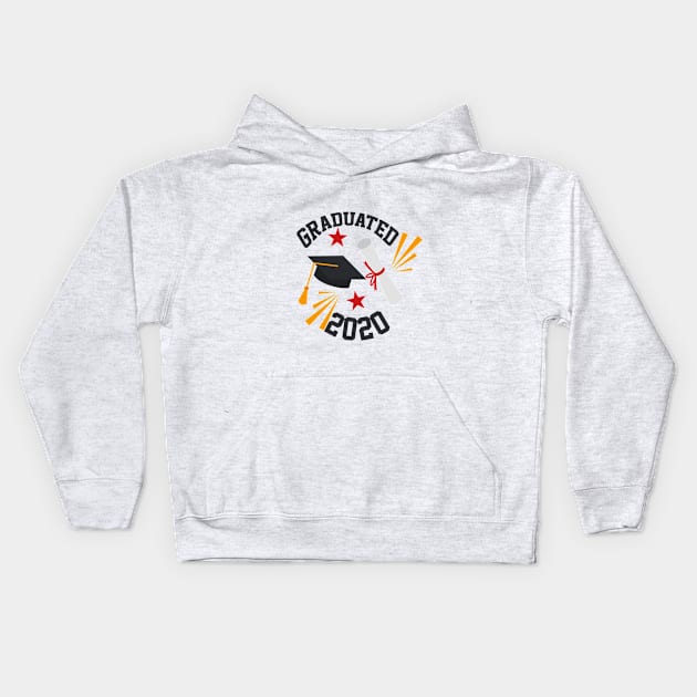 Graduated 2020 Funny Graduation Gift Kids Hoodie by Cool Design